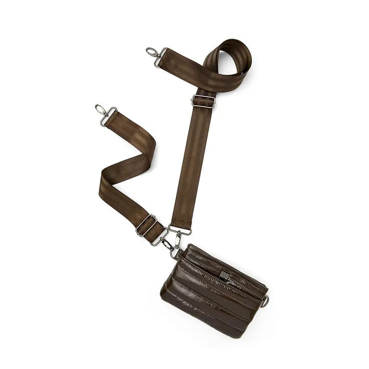 Think Royln Bum Bag/Crossbody - Glossy Chocolate