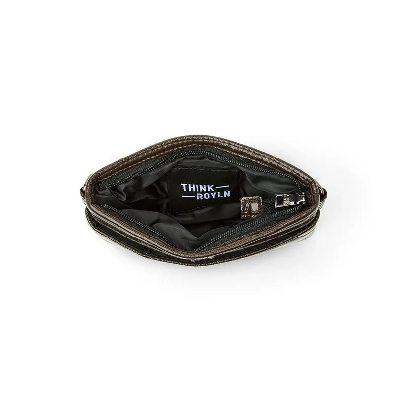 Think Royln Bum Bag/Crossbody - Glossy Chocolate