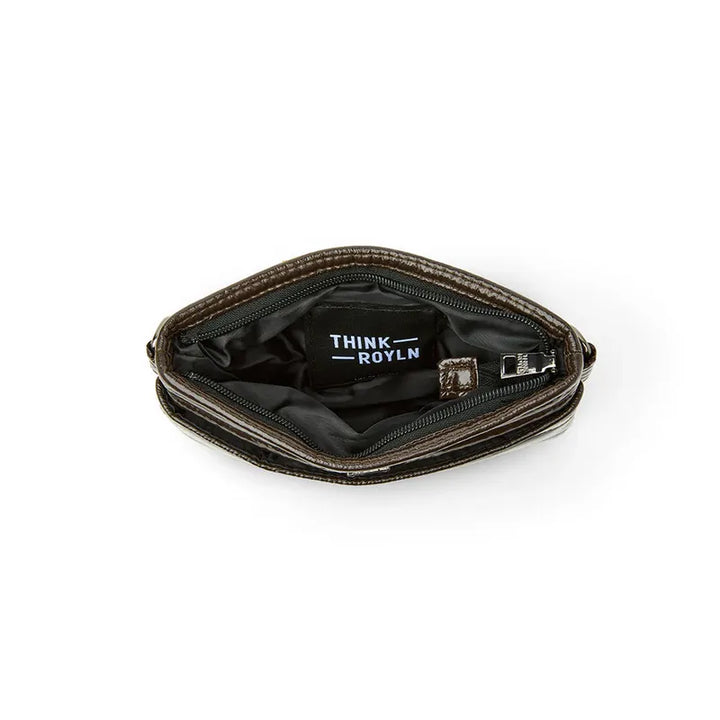 Think Royln Bum Bag/Crossbody - Glossy Chocolate