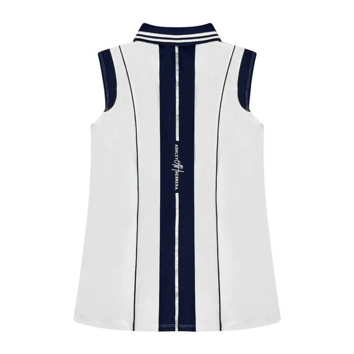 Ashley Herrera Christine Polo - White/Navy