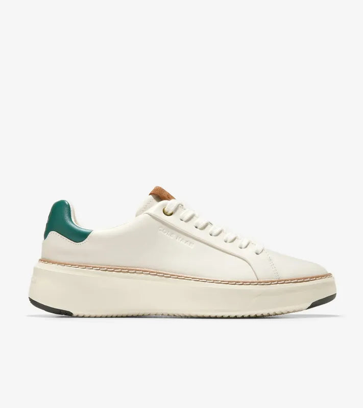 Cole Haan Grandpro Topspin Golf Sneaker - Ivory/Tobacco/Rainforest