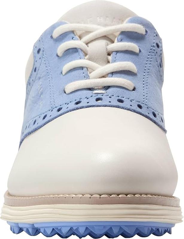 Cole Haan Original Grand Saddle Golf Shoes - Ivory/Hydrangea