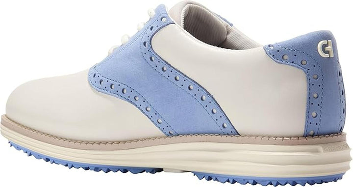 Cole Haan Original Grand Saddle Golf Shoes - Ivory/Hydrangea