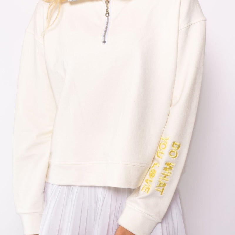 CourtLife Do What You Love Zip Sweatshirt - Ivory