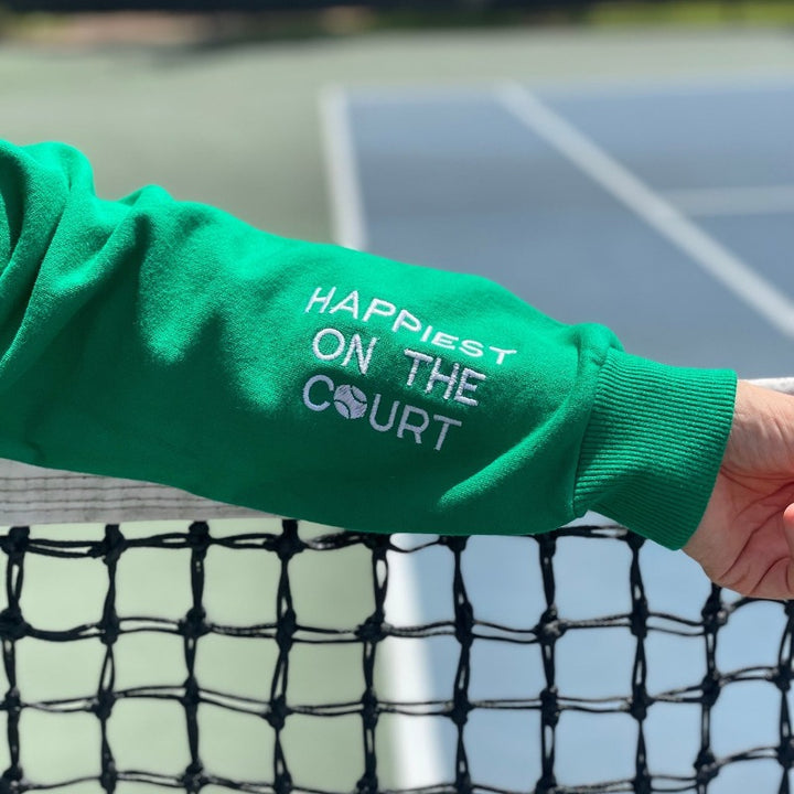 CourtLife Happiest on The Tennis Court Zip Sweatshirt - Various Colours