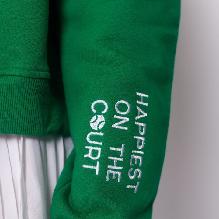 CourtLife Happiest on The Tennis Court Zip Sweatshirt - Various Colours