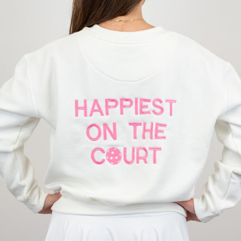 CourtLife Happiest On The Pickleball Court Sweatshirt - Various Colours
