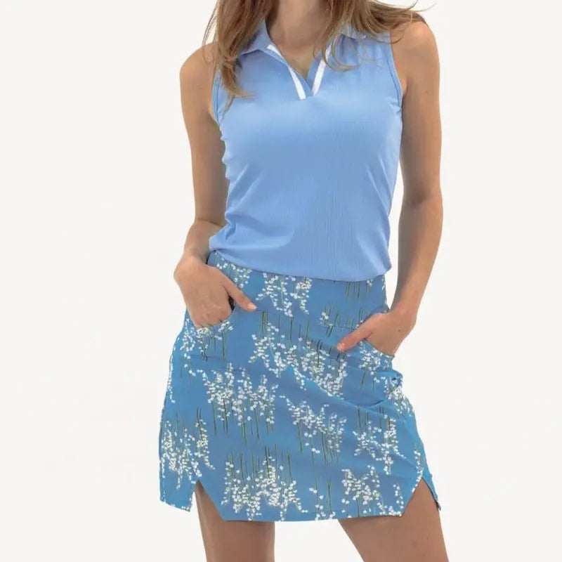 Foray Golf Notched Hem Skort - Lily of the Valley