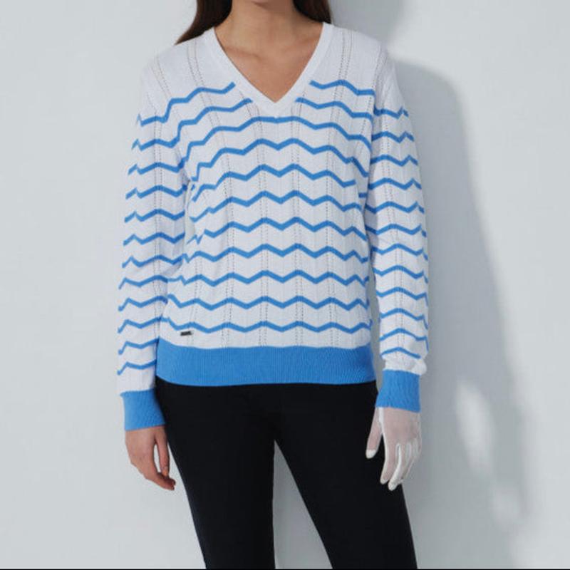 Daily Sports Wave Sweater - Blue/White