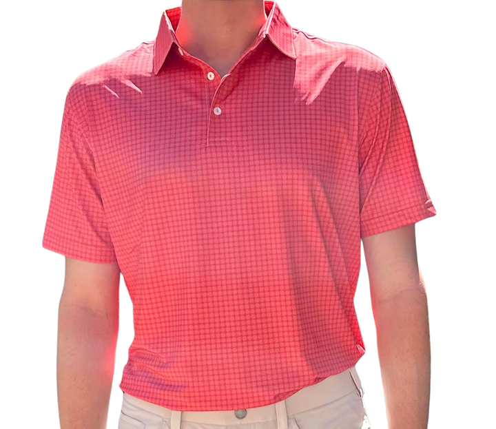 Danini Men's S/S Polo - Coral Print