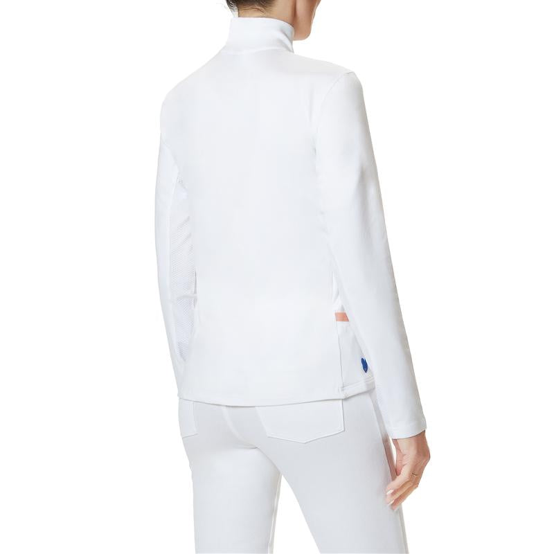 Devon Halsey L/S Mock Top - White