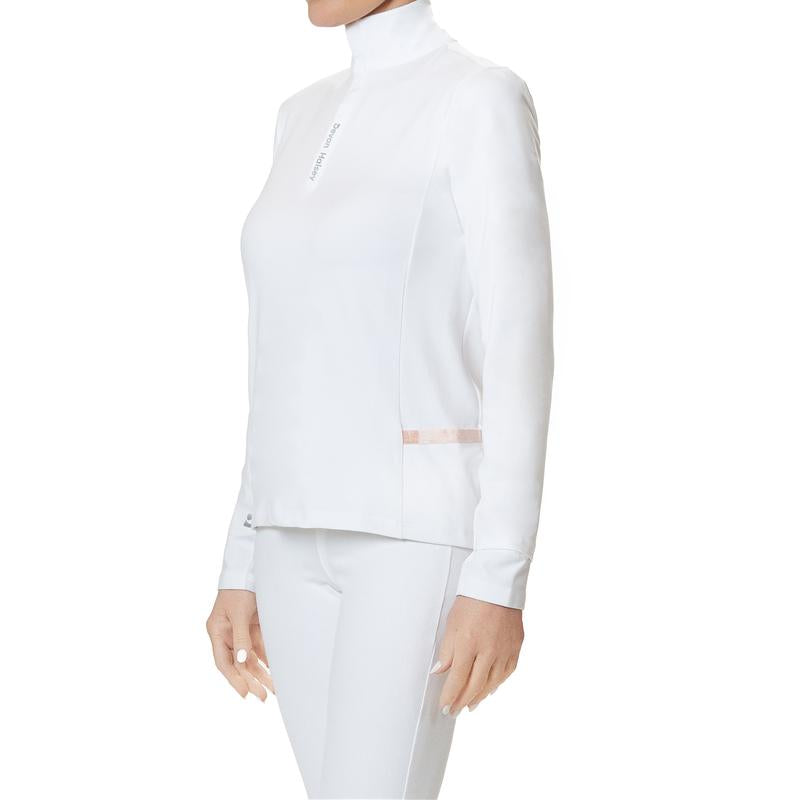 Devon Halsey L/S Mock Top - White