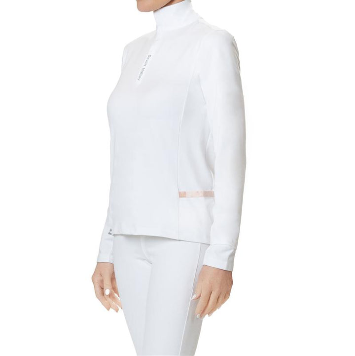 Devon Halsey L/S Mock Top - White
