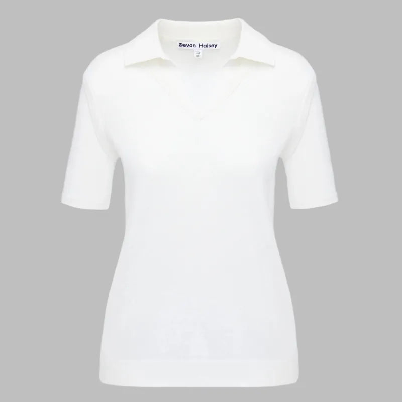 Devon Halsey Jojo Cashmere Sweater - White