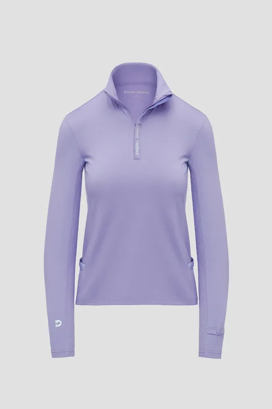 Devon Halsey L/S Mock Top - Lavender