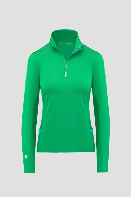 Devon Halsey L/S Mock Top - Jade
