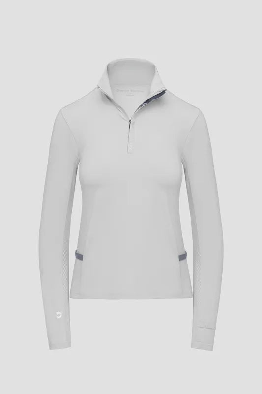 Devon Halsey L/S Mock Top - Vapor Grey