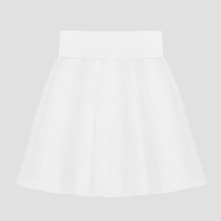 Devon Halsey Knit Skirt - White