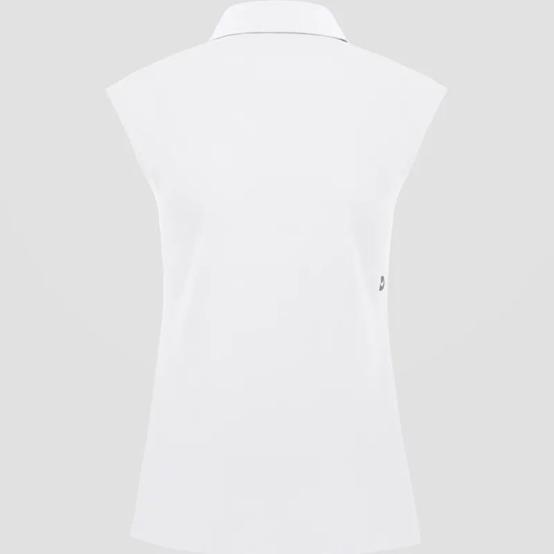 Devon Halsey Sleeveless Polo - White