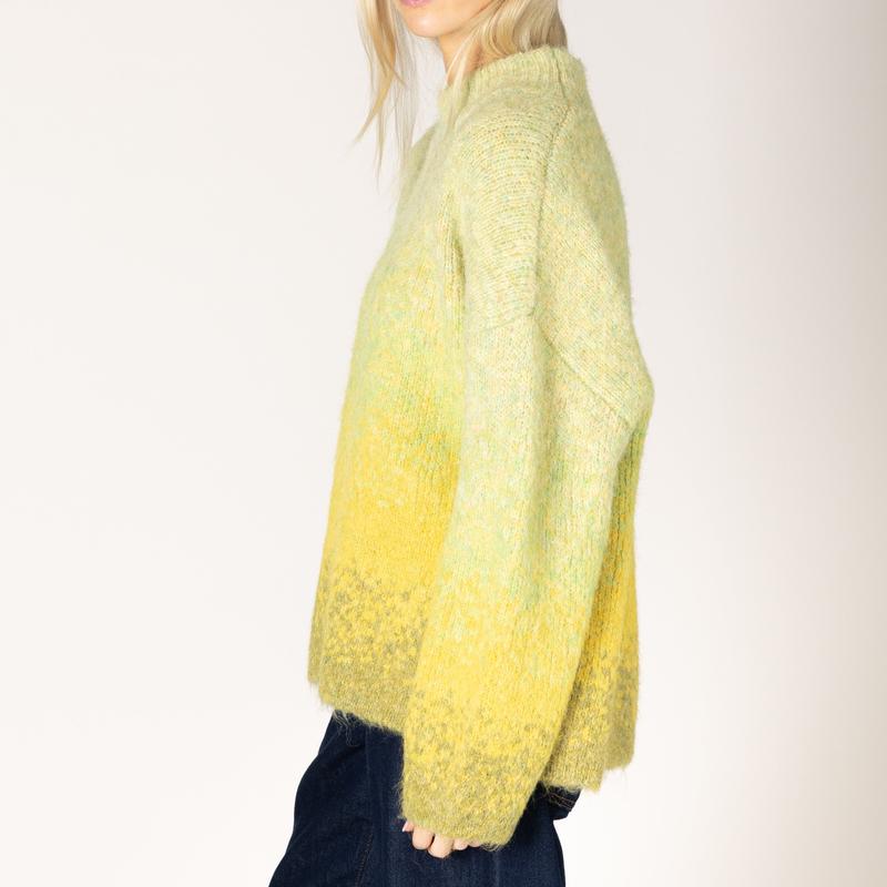 Lyla & Luxe Emma Sweater - Chartreuse Fade
