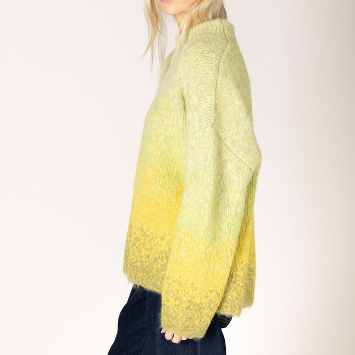 Lyla & Luxe Emma Sweater - Chartreuse Fade