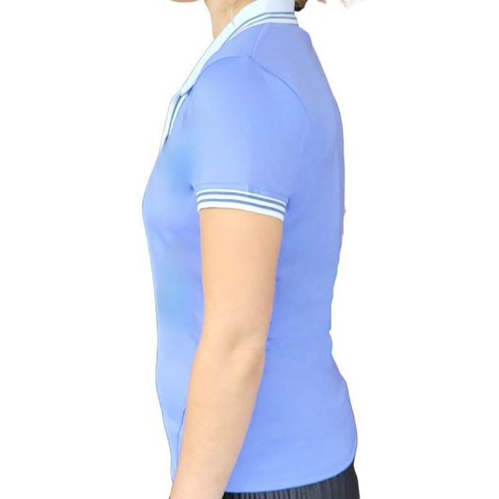 inPhorm Emma S/S Polo - Periwinkle/White