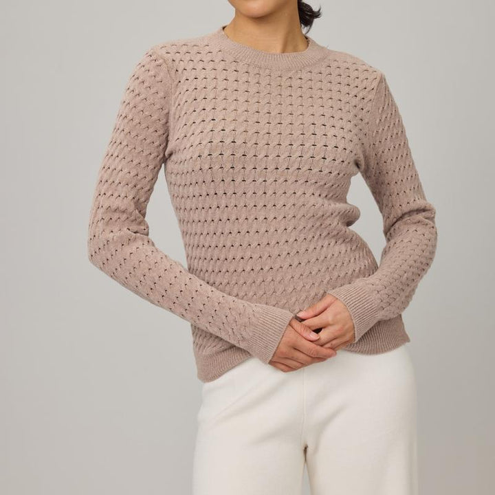 Pistache Chain Knit Sweater - Walnut