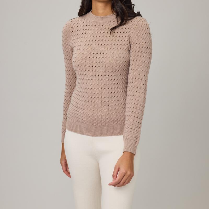 Pistache Chain Knit Sweater - Walnut