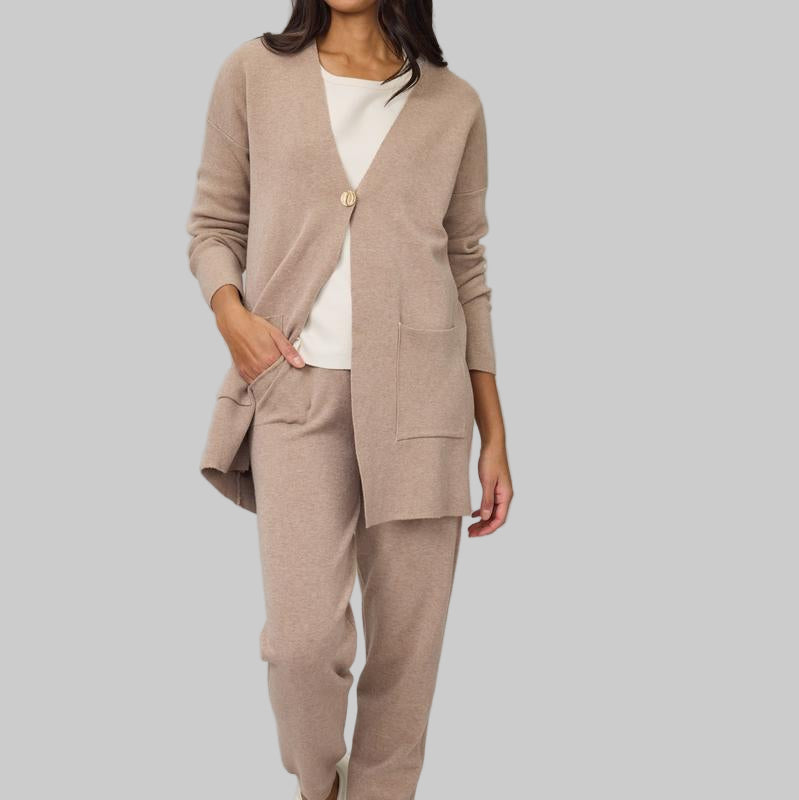 Pistache Knit Cardigan - Walnut