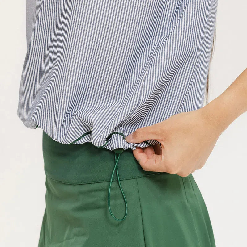 Fore All Pauline S/L Polo - Indigo Stripe