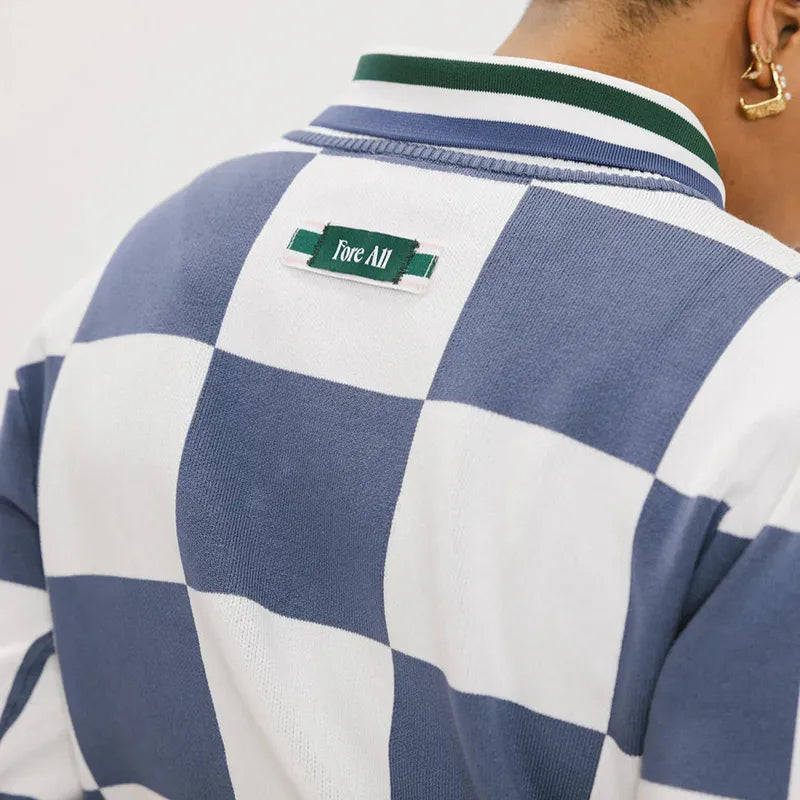 Fore All Dorothy Sweater - Indigo/White Check