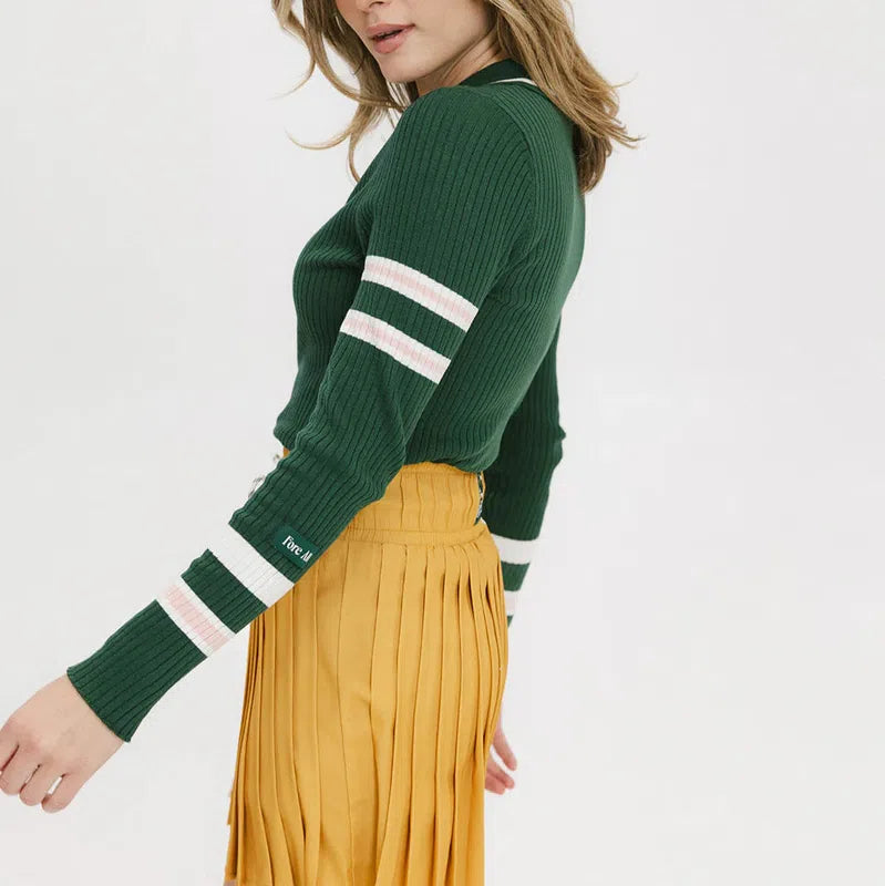 Fore All Alice Rib L/S Polo - Green