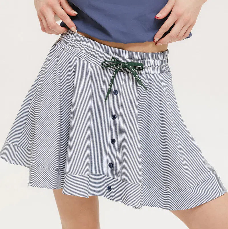 Fore All Patty Skort - Indigo Stripe