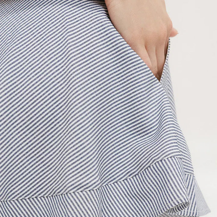 Fore All Patty Skort - Indigo Stripe