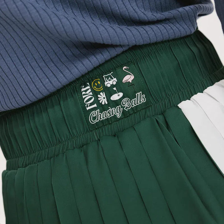 Fore All Rose Pleated Skort - Green