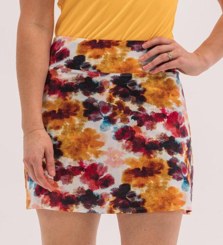 Foray Golf Pressed Floral Skort - Abstract Floral