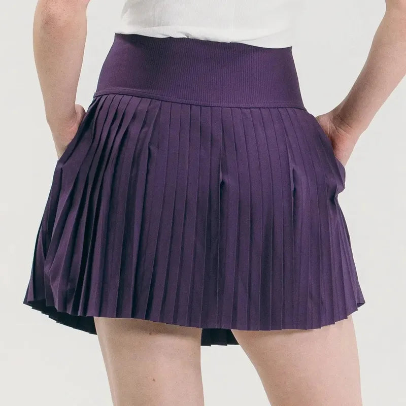 Foray Golf Pleated Performance Skort - Plum