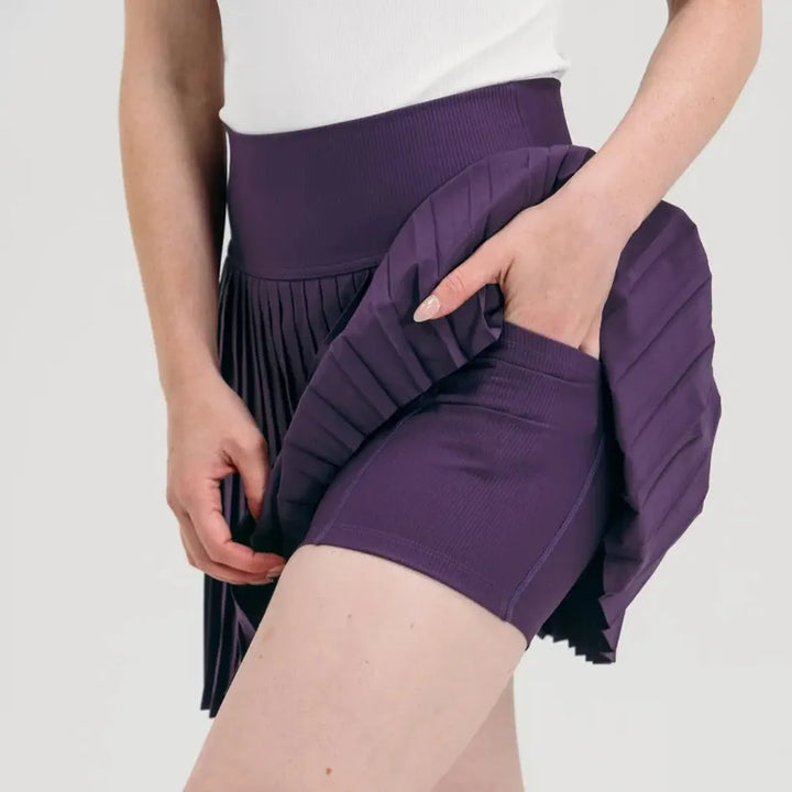 Foray Golf Pleated Performance Skort - Plum