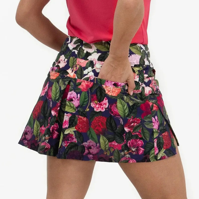 Foray Golf Notched Hem Skort - Ombre Floral