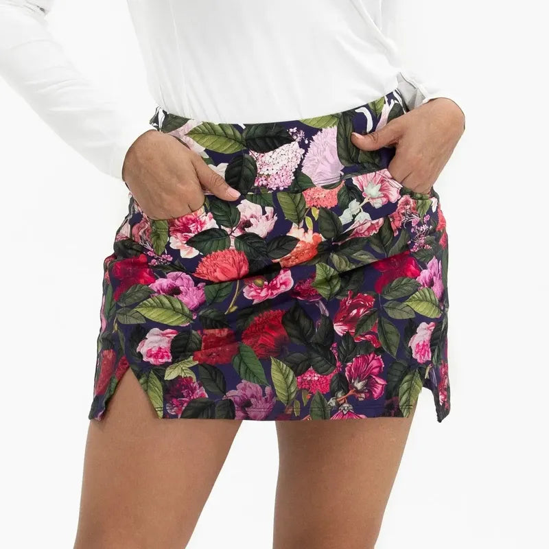 Foray Golf Notched Hem Skort - Ombre Floral