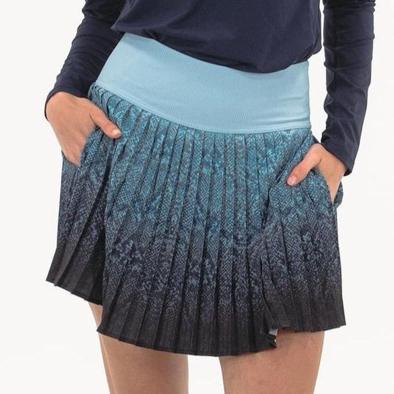 Foray Golf Ombre Snake Pleated Skort - Blue