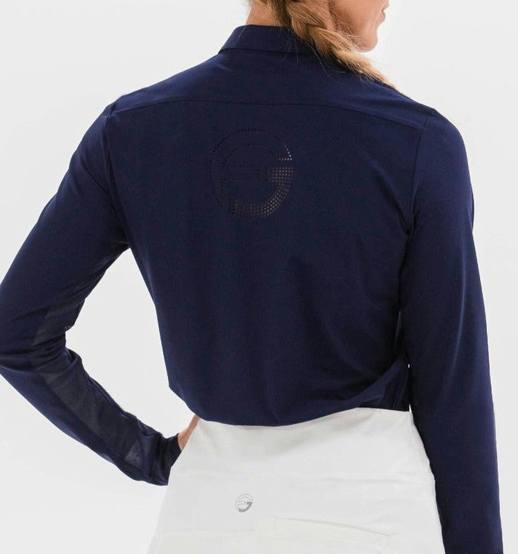 Foray Golf Core L/S Polo (mesh arm) - Navy