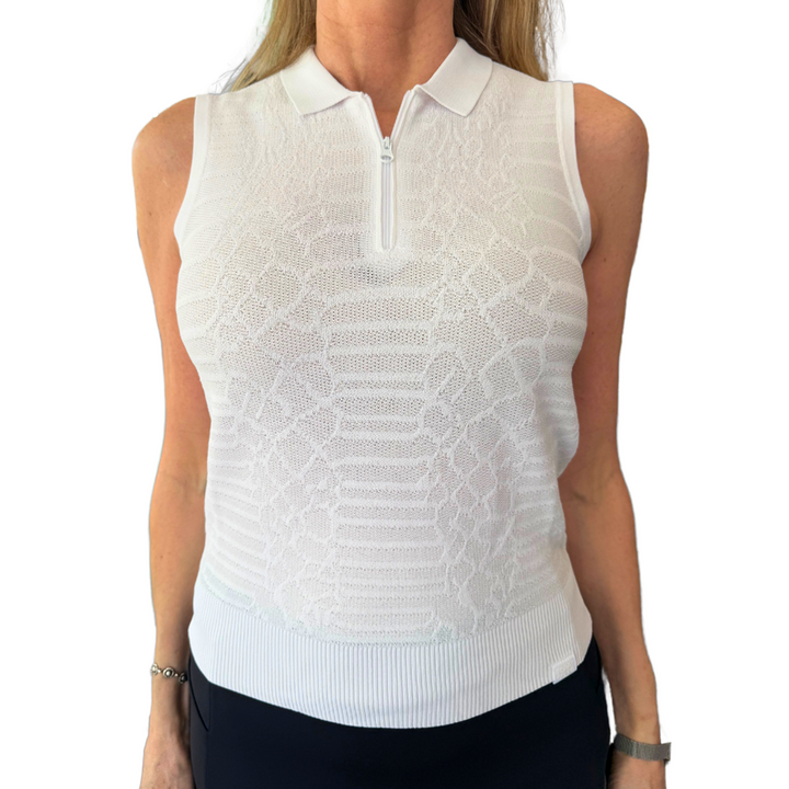 Foray Golf Snake S/L Polo - White