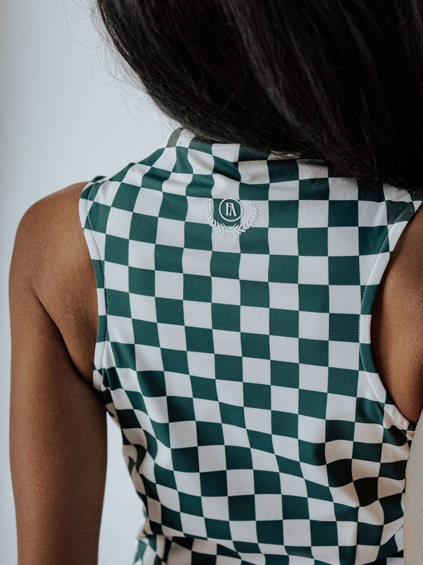 Fore All Erin Dress - Green/White Check