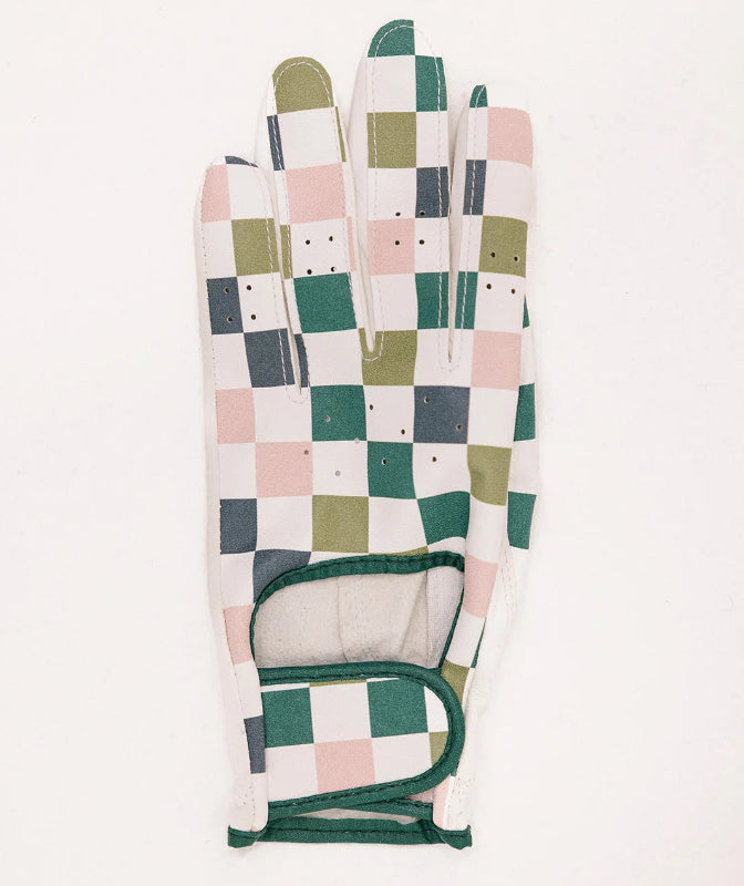 Fore All Vintage Golf Glove - Barbie Check