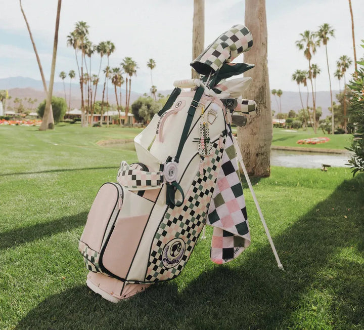 Fore All Golf Bag - Pink/White Check