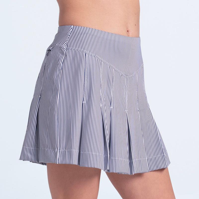 Lucky in Love Ivy Club Pleat Skort - White/Navy