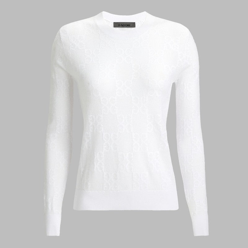 G/FORE Pointelle Sweater - Snow