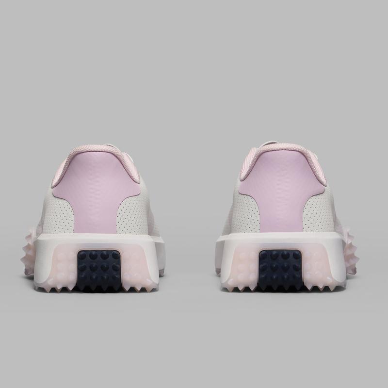 G/FORE Saddle Stripe Kiltie Golf Shoe - Snow/Blush