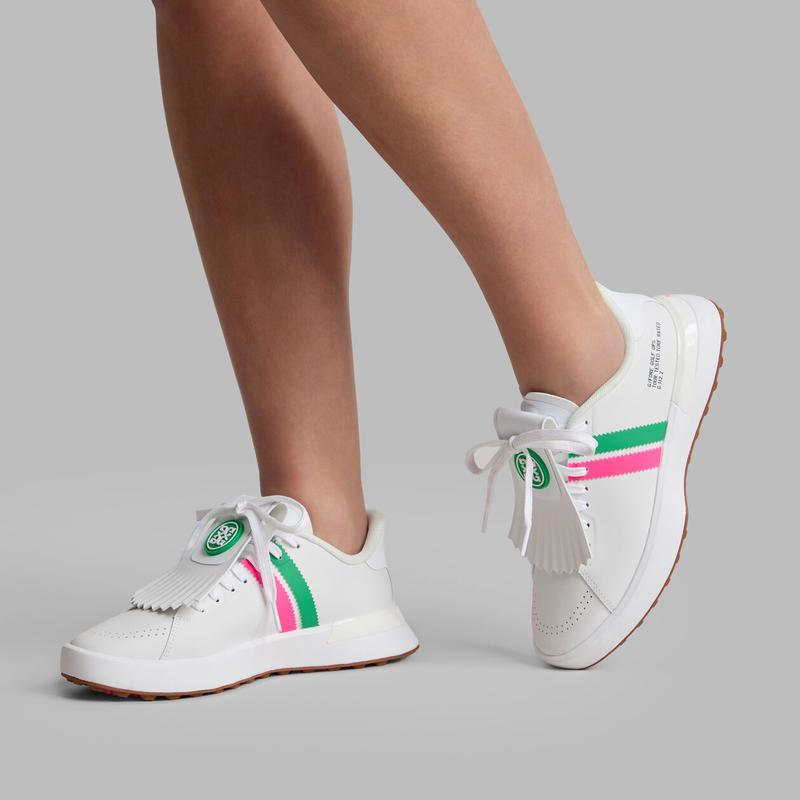 G/FORE G.112 Stripe Kiltie Golf Shoe - White/Multi